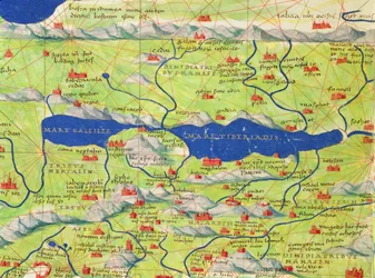 Das Galiläische Meer, aus einem Atlas der Welt in 33 Karten, Venedig, 1. September 1553 (Detail)